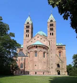 Speyer Cathedral, east elevation with eastern spires and apse