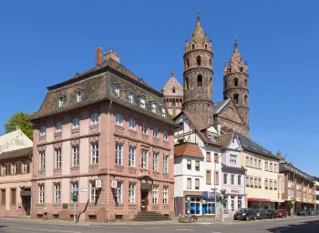 New Market with Pharmacy Eagle and Worms Cathedral in the background