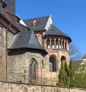 Saint Paul’s Abbey, detail of the east side with the church’s apse