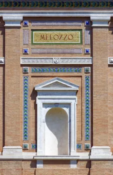 Vatican Museums, Vatican Pinacotheca, facade detail with niche