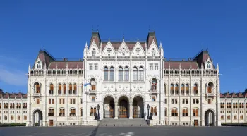 Hungarian Parliament Building, central part of the east facade