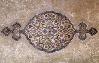 Itimad-ud-Daulah Tomb, Drum House (naqqar khana), ceiling ornament