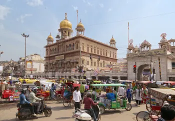 Gurdwara Sis Ganj Sahib, northwest elevation