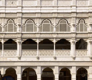 Mahavira Bhawan, facade detail
