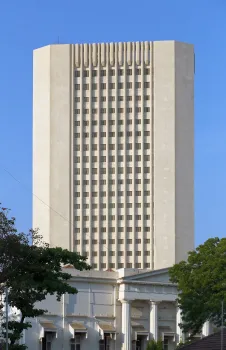Reserve Bank of India Central Office, southwest elevation