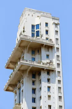 Shree Vardhan, south elevation, upper floors