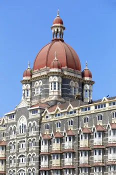 Taj Mahal Palace Hotel, facade detail and cupola