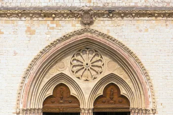 Basilica of Saint Francis of Assisi, tympanum of the main portal of the upper church