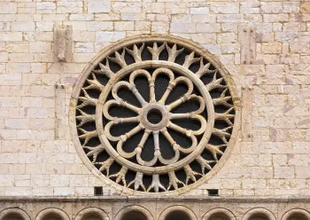 Cathedral of Saint Rufinus, left rose window