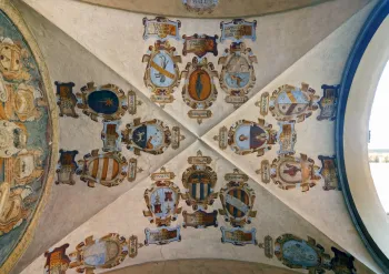Archiginnasio Palace, vault with coat of arms fresco