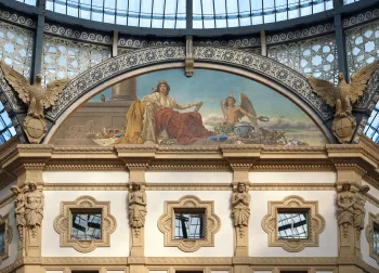 Vittorio Emanuele II Gallery, octagon lunette 'Europe'