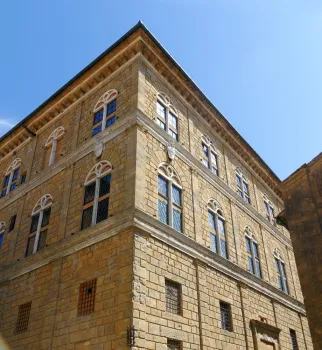 Piccolomini Palace, facade detail (northwest elevation)