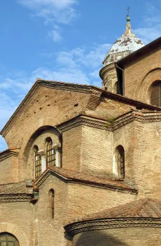 Basilica of San Vitale, detail of the east facade