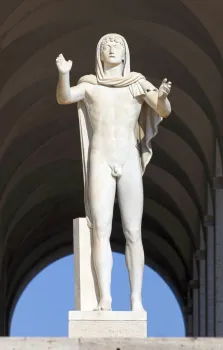 Palace of Italian Civilisation, allegorical statue “Genius of Poetry”