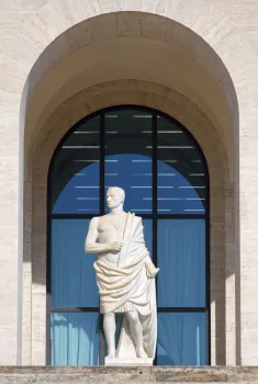 Palace of Italian Civilisation, allegorical statue “military genius”