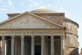 Pantheon, main facade detail