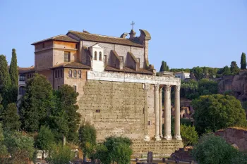 Roman Forum, Temple of Antoninus and Faustina, northwest elevation