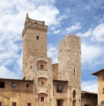 Towers of the Ardinghelli, with Torre Grossa in the background