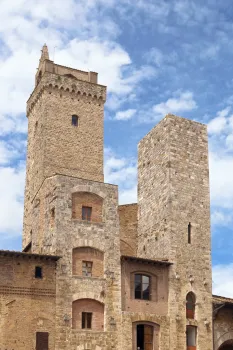Towers of the Ardinghelli, with Torre Grossa in the background