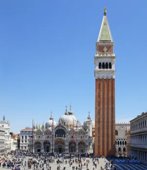 St. Mark's Basilica, west elevation with bell tower (campanile)