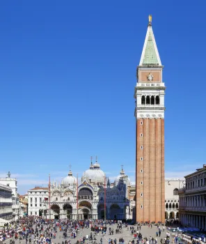 St. Mark's Basilica, west elevation with bell tower (campanile)