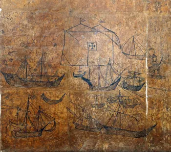 Fort Jesus, Portuguese wall paintings (graffiti)