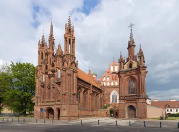 Church of Saint Anne, with Neo-Gothic bell tower and Bernadine Church in the background