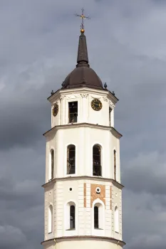 Vilnius Cathedral, bell tower, upper stories (east elevation)