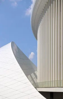 Philharmonie Luxembourg, detail of the eastern facade