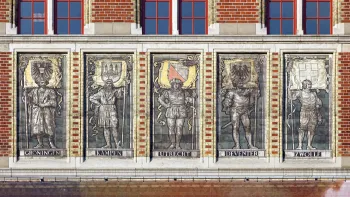 Rijksmuseum, tile panels of the northeastern facade