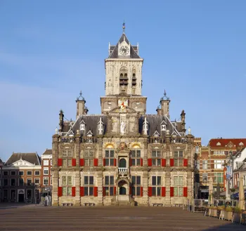 Delft City Hall, main facade (northeast elevation)
