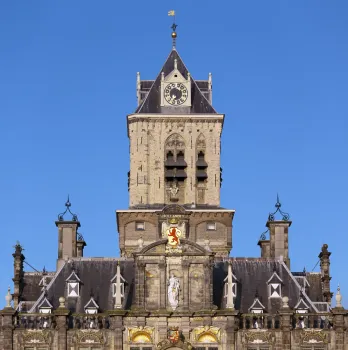 Delft City Hall, roof and tower “De Steen”