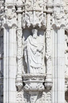 Monastery of the Hieronymites, Church of Saint Mary, South Portal statue of Saint Paul