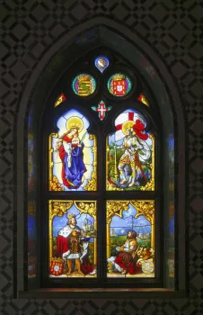 National Palace of Pena, chapel, stained glass window