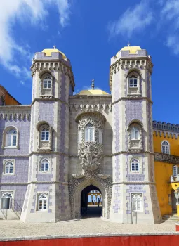 National Palace of Pena, gate of the New Palace with the Terrace of Triton
