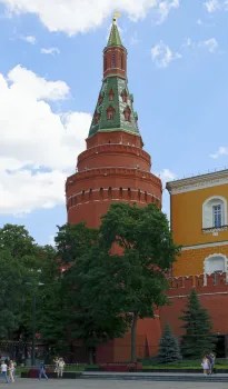Moscow Kremlin, Corner Arsenal Tower, west elevation