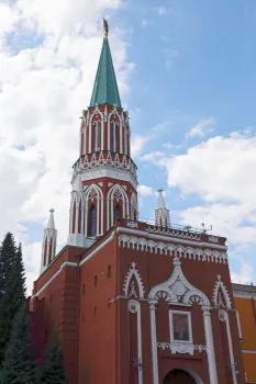 Moscow Kremlin, Nikolskaya Tower, east elevation