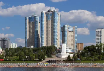 Ladya Residential Complex, seen from Volga river