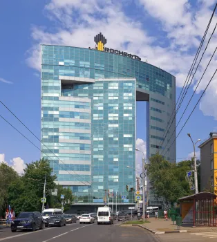 Samaraneftegaz Office and Business Centre, southwest elevation