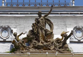 Opera of the Slovak National Theatre, sculpture group “Muse of Thalia”