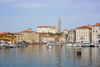View of Piran from the harbour
