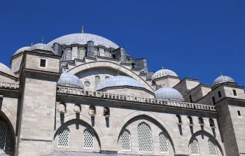 Süleymaniye Mosque, detail of the southwest facade