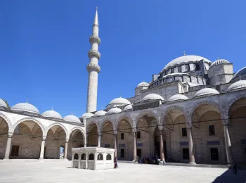 Süleymaniye Mosque, northwest elevation, courtyard