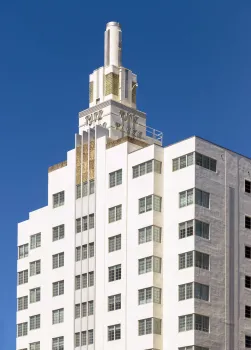 SLS South Beach Hotel, southwest elevation of the upper floors
