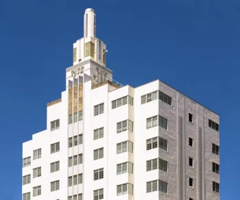 SLS South Beach Hotel, southwest elevation of the upper floors