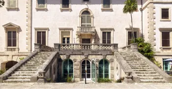 Villa Vizcaya, terrace and stairs of the northeast side