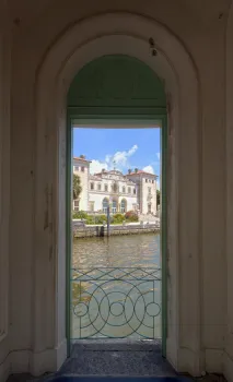 Villa Vizcaya, view from the Tea House to the main house