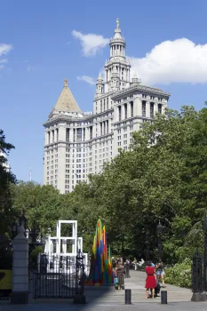 David N. Dinkins Municipal Building, from City Hall Park