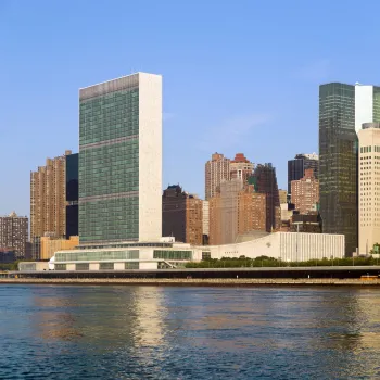 Headquarters of the United Nations, northeast elevation