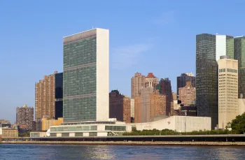Headquarters of the United Nations, northeast elevation